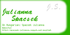 julianna spacsek business card